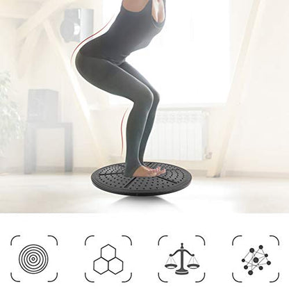 Wobble Balance Board Fitness Body Balance Board Non-Slip Round Wobble Board with Maze Yoga Pilates Workout Wobble Board for Core Strength, Rehabilitation, Stability and Coordination, 14.2inch