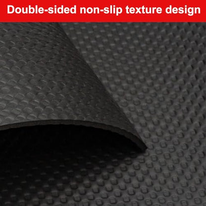 Bike Mat, Exercise Mat for Carpet & Hardwood Floors, Cushioned, Black - size: 12" × 25" (2 mats)