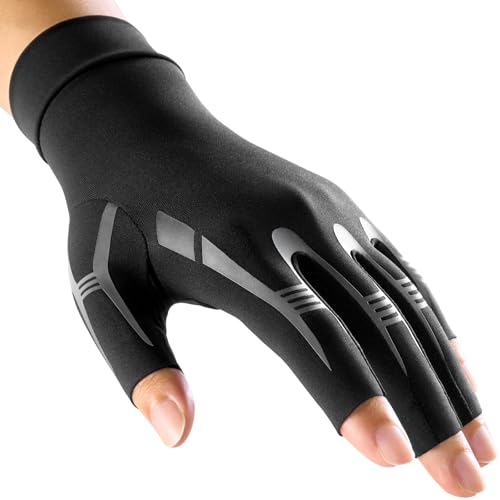 FREETOO All-Around Compression Arthritis Gloves for Women for Pain, Carpal Tunnel Relief Gloves for Men, Hand Compression Gloves for Crocheting,Gaming,Arthritis,Swelling.Black M - color: Matte Black, size: M-pair