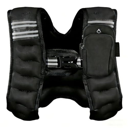 Fitvids Weighted Vest for Women & Men, Weight Vest with Detachable Phone Pouch for Walking, Running, Workout & Strength Training, 6lb/8lb/10lb Body Weight Vests for Fitness with Reflective Stripe - size: 10lb