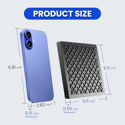 Exercise Equipment Mat 5.11x5.11x0.55in 6pcs, Heavy Duty Thick Steel Embedded Rubber Mat, Anti Slip/Noise Reduction/Vibration Resistance, Treadmills Equipment Pads, Used for Carpets, Wooden Floors - size: 5.11''x5.11''-6pcs