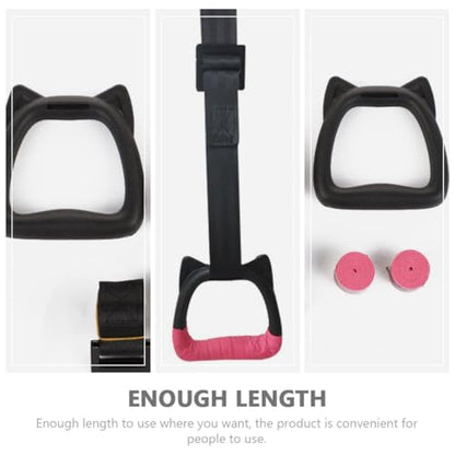 MAGICLULU Gymnastics Rings Set with 1m Adjustable Straps, Indoor Fitness Pull-up Training Equipment, Sturdy Hanging Workout Rings for Bodybuilding and Strength Exercises