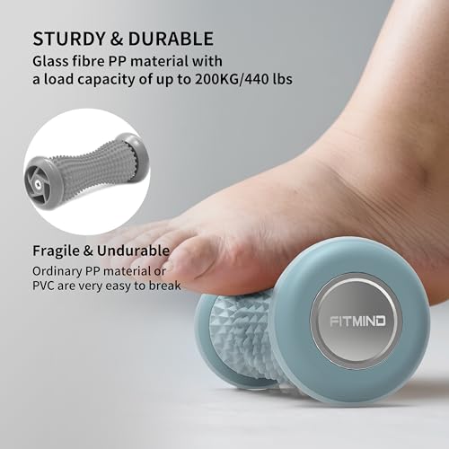 Foot Roller Massager for Plantar Fasciitis Relief, Portable Silent Deep Tissue Massager Tool for Arch and Heel Pain-Blue - color: Blue