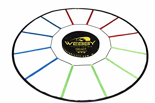 Webby Agility Trainer – Circle Speed and Agility Ladder for High Intensity Reactive Footwork Drills and Skills – A Circular Piece of Reaction Training Equipment That Changes The Way You Move - style: React
