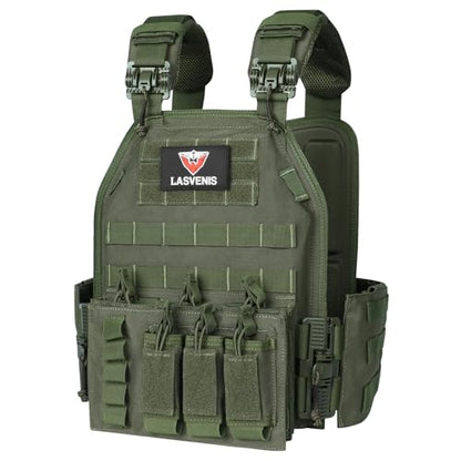 Quick Release Tactical Vest Lightweight Vests Adjustable Tactical Vest for Outdoor Training - color: Green