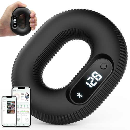 Smart Grip Trainer, Supports Multiple Game Interaction and HID Mode Video Browsing,Hand Gripper for Fitness, Stress Relief and Rehabilitation Training, Hand Exerciser - color: Black, size: 20lb