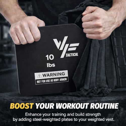 Weight Plates - Steel Pair for Weighted Vests - Fits WFT & Most Vests - Ideal for Running, Cross Training & Strength Workouts