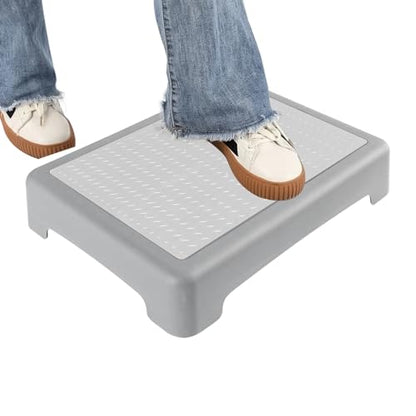 Shower Step Stool Safety Elderly Stepping Stool for Bed - color: Gray