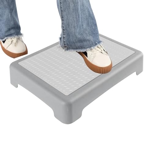 Shower Step Stool Safety Elderly Stepping Stool for Bed - color: Gray