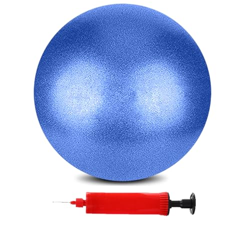 Mini Pilates Exercise Yoga Ball, 6 Inch Small Inflatable Exercise Yoga Ball,Core Training and Physical Therapy Equipment, with Pump - color: Blue, size: 6 inch