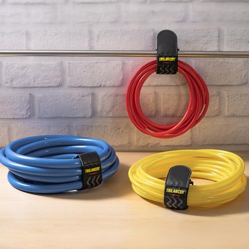 Trilancer Elastic Cinch Straps with Anti-Slip Strips, 12 "x 2"(8 Pack) Heavy Duty Multipurpose Hook and Loop Straps for Extension Cords, Cables, Ropes, Hoses, Bike, Pant Garters - size: 12"(8 pcs)