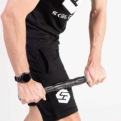Skelcore 18" Muscle Roller Massage Stick - Athletes 18" Massage Roller Bar for Relieving Muscle Soreness Cramping Tightness Physical Therapy & Recovery, Travel Size 18 inch