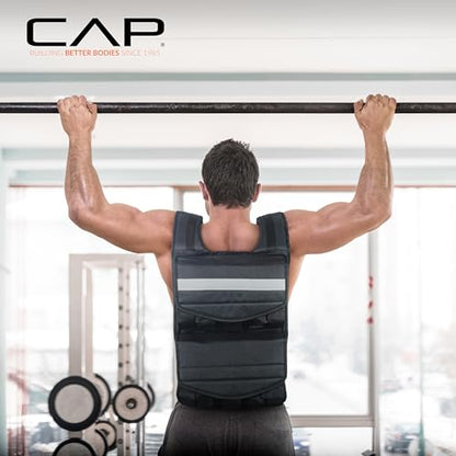 CAP Adjustable Weighted Vest 20–150 lbs for Strength Training, Running & Workouts, Weight Vest for Men & Women, Fitness Training Vest - style: 80lbs