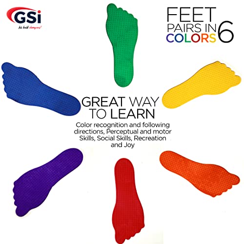 GSi Spot Markers – Non-Slip Non-Toxic Poly Spots – Floor Markers for PE, Sports & Classroom Activities - size: 2.⁠ ⁠Feet
