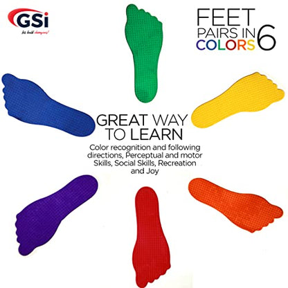 GSi Spot Markers – Non-Slip Non-Toxic Poly Spots – Floor Markers for PE, Sports & Classroom Activities - size: 2.⁠ ⁠Feet