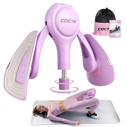 Thigh Trainer for Women, 15-70LB Adjustable Resistance Inner Thigh Exerciser for Pelvic Floor Muscle Repair, Thigh Workout Kegel Exercise Equipment for Shaping, Yoga & Weight Loss at Home Gym