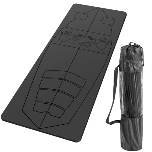 JellyArch Surf Mat for Pop-up Practice Surfing Balance Training 72" x 27" Extra Large Multi-purpose Foldable Rubber Yoga Mat Non Slip with Bag for Women Men Surfing Gifts Pilates Fitness - color: Black