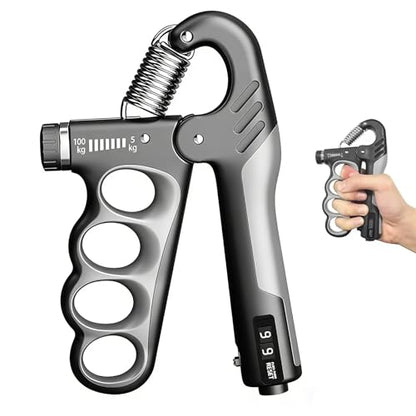 Grip Strength Trainer, Forearm Exerciser with Adjustable Resistance 11-220Lbs(5-100KG),Hand Gripper Strengthener,Hand Strength