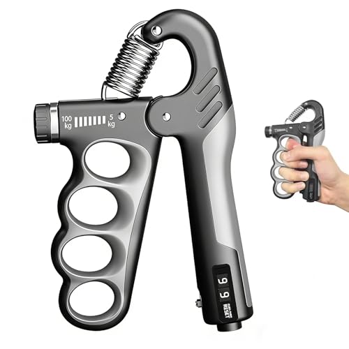 Grip Strength Trainer, Forearm Exerciser with Adjustable Resistance 11-220Lbs(5-100KG),Hand Gripper Strengthener,Hand Strength