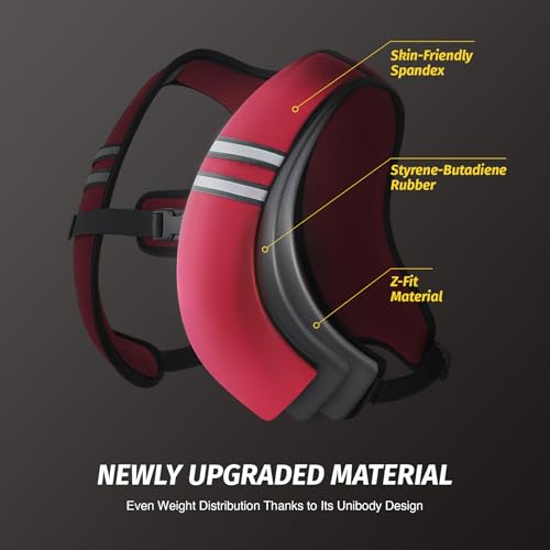 Zelus Weighted Vest for Women Men, Washable Z-Fit Weighted Vest 5/10/15lb - color: Red, size: 5 LB