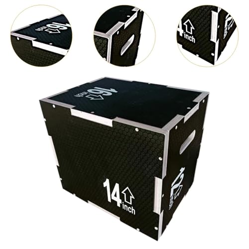 3 in 1 Plyo Box Plyometric Jump Box Gift Balancing Fitness Exercise with Hollow Handles Multipurpose Jump Training Equipment