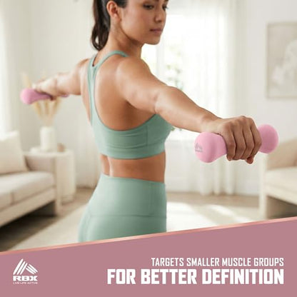 RBX Hand Weights, Neoprene Hand Weights for Home Workouts, Cardio & Strength Training, Home Gym Equipment