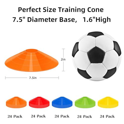 60/120 Pack Agile Soccer Cones with Portable Bags & Brackets,Sports Cones,cones for sports training，soccer cones for training，soccer training equipment，Agile Soccer Cones Used for Football Training - size: B-120 Pack Soccer Cones