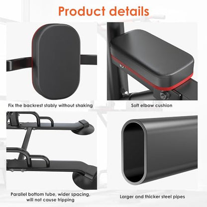 SogesPower Pull Up Bar Station Power Tower,12-Level Adjustable Multi-Function Pull Up Dip Station for Home Gym, Pull Up Bar Stand Dip Bar Strength Training Fitness Equipment - color: Black with Resistance Bands