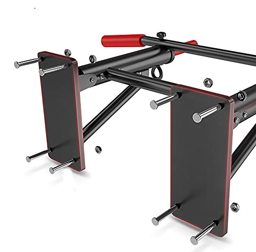Wall Mounted Pull Up Bar, Strength Training Pull-UP Bars, Heavy Duty Wall Mount Chin Up Bar for Home Gym Indoor Outdoor, Maximum Weight 660 Lbs (Black)