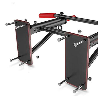 Wall Mounted Pull Up Bar, Strength Training Pull-UP Bars, Heavy Duty Wall Mount Chin Up Bar for Home Gym Indoor Outdoor, Maximum Weight 660 Lbs (Black)