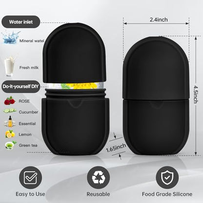 Ice Roller for Face and Eye, Ice Face Roller, Ice Roller Skin Care Tools Gifts for Women , Preppy Cute Silicone Ice Mold Stuff for Beauty(Black) - color: Black