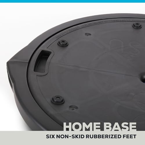 BOSU Pro Balance Trainer, Half-Ball Training Equipment, 300 lb Capacity, Stability Exercise Tool with Resistance Bands Non-Slip Base - color: Black