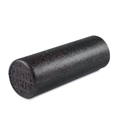 OPTP AXIS Firm Density Foam Roller – Round, Black, 18"L X 6" - color: Black - 18" X 6" Round