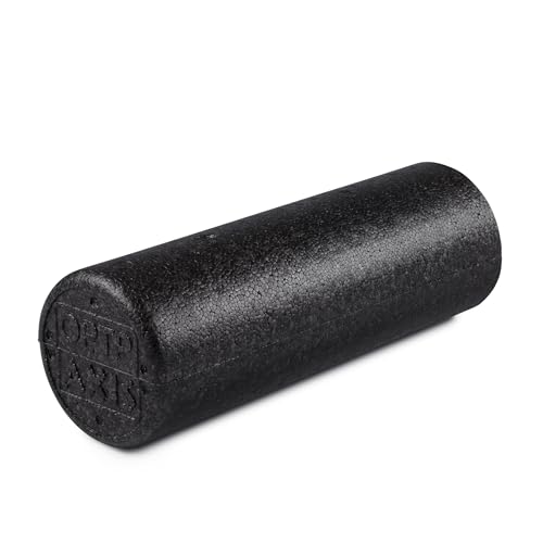 OPTP AXIS Firm Density Foam Roller – Round, Black, 18"L X 6" - color: Black - 18" X 6" Round