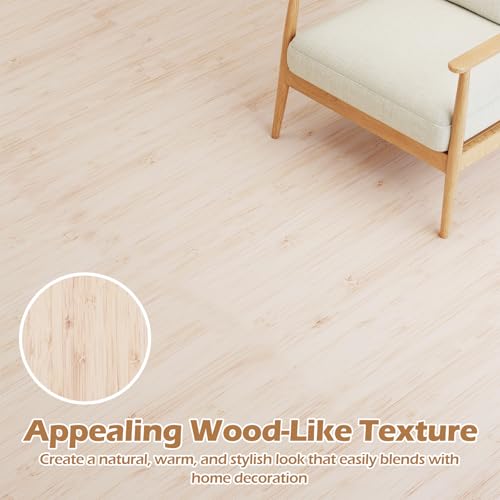 Giantex Wood Grain Floor Tiles Foam Mat, 32 PCS EVA Foam Puzzle Mats, 20'' x 20'' Interlocking Exercise Mat, Floor Padding for Furniture, Living Room, Bedroom, Gym, Home Office, Basement, Light Oak - size: 84 sq. ft. (32 pcs)