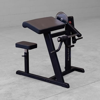 Body-Solid (GCBT380B) Cam Series - Adjustable Seat Biceps and Triceps Machine for Home Gym - Compact Workout Equipment for Arm Training and Weight Lifting, Black