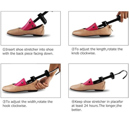 eachway Shoe Stretcher Shoe Trees,Adjustable Length & Width for Men and Women(for M's Us6.5-10; Wm's Us10-13.5) - color: M(for M's Us6.5-10; Wm's Us10-13.5 )Rose