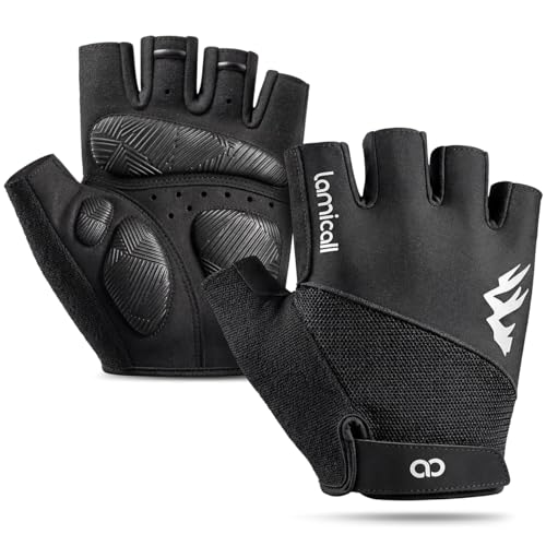 Lamicall Bike Gloves for Men Women - [Anti-Slip Shock-Absorbing Pad] Workout Gloves, Breathable Materials, Cycling Gloves for Bicycle, Gym, Motorcycle, Hiking, Indoor & Outdoor Sports
