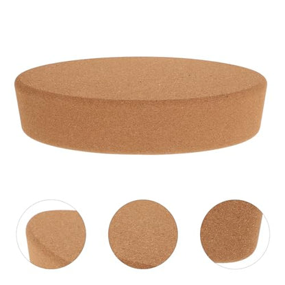 Cork Yoga Blocks Set, High-density Oval Shape Balance Blocks, Soft Natural Cork Material for Pilates, Stretching, and Home Workout Fitness Accessories for Men and Women