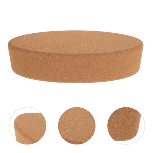 Cork Yoga Blocks High Density Oval Shape Non-slip Soft Yoga Accessories for Women and Men for Pilates Stretching Calf and Heel Support