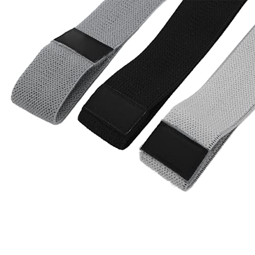 Resistance Bands Set High Elastic Durable Non Slip Workout Bands for Leg Correction Booty Training Cotton Polyester Rubber Latex Thread Light Gray Gray Black 3 Pack