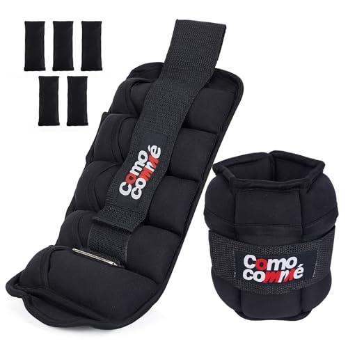Adjustable Ankle Weights, 2 3 5 lb 1 Pair Strength Training Wrist Leg Arm Weights for Women, Men, Weighted Ankle Weight Set with Removable Sandbags for for Gym, Fitness Workout, Running Lifting