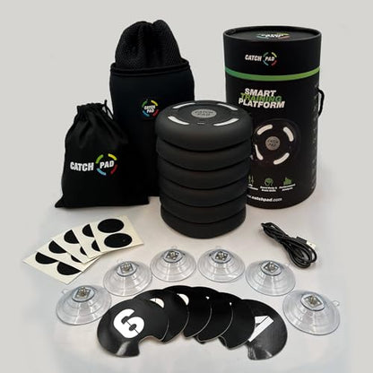 Reaction Training Platform - Improves Reaction Time, Speed, Agility & Coordination for Athletes, Trainers, Physical Therapists - AI Powered Smart Training - size: 6 Pads - Pro ( Full Kit )