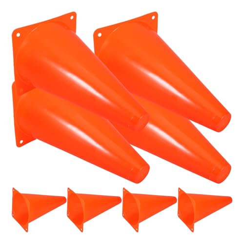 FUOYLOO 8pcs Orange Football Training Cones 23cm Plastic Sports Practice Markers for Outdoor Soccer Drills Youth Agility and Fitness Training
