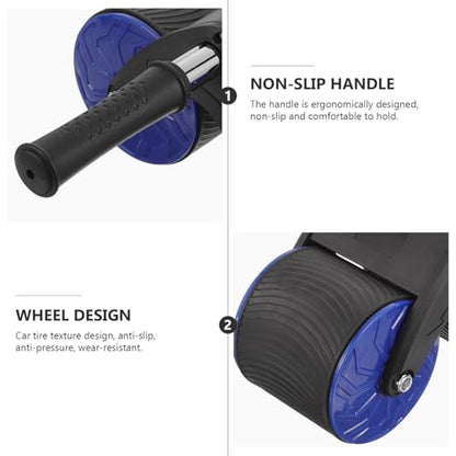 LIOOBO Automatic Rebound Ab Roller Wheel with Dual-wheel Design and Knee Pad for Household Core and Abdominal Training Multifunctional Exercise Equipment for Belly Muscle Workout