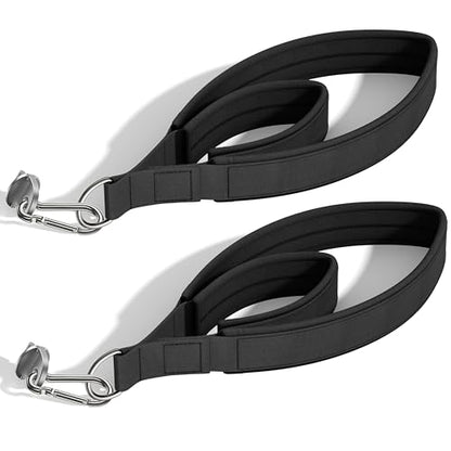 Pilates Loops Compatible with Tonal Smart Home Gym, Soft Pilates Straps for Reformer Machine, Double Loop Accessories with Sturdy Adapters, Enhanced Thickness Fitness Attachment (1 Pair)