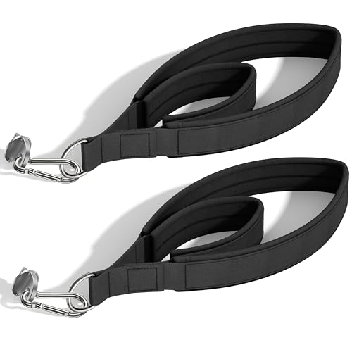 Pilates Loops Compatible with Tonal Smart Home Gym, Soft Pilates Straps for Reformer Machine, Double Loop Accessories with Sturdy Adapters, Enhanced Thickness Fitness Attachment (1 Pair)