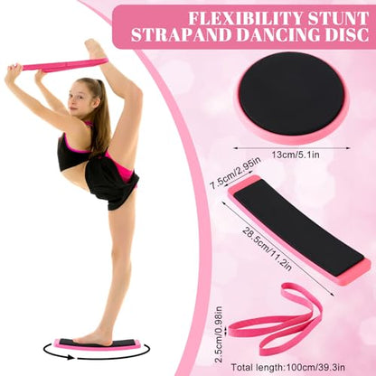 7pcs Stunt Cheer Flyer Training Set, PU Non-slip Flyer Stand, Lightweight Cheerleading Equipment, Stretch Strap, Rotating Board, Ankle Strap, Core Strength Balance Training
