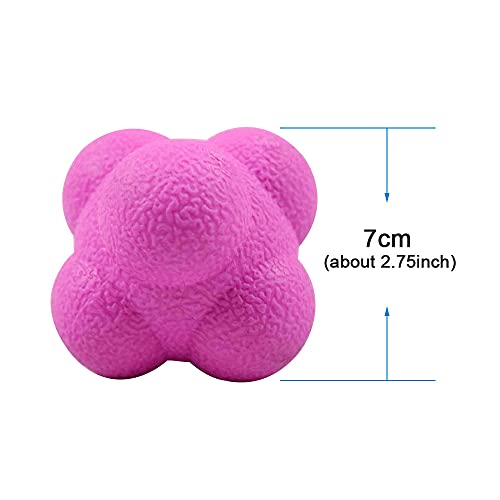 Reaction Ball,Hexagonal Agility Ball for Towards Training Improvement Of Hand-Eyereaction and Agility Coordination Reflex Exercise Sports,Can Improve The Concentration Of Teenagers and Adults(2 Pcs)
