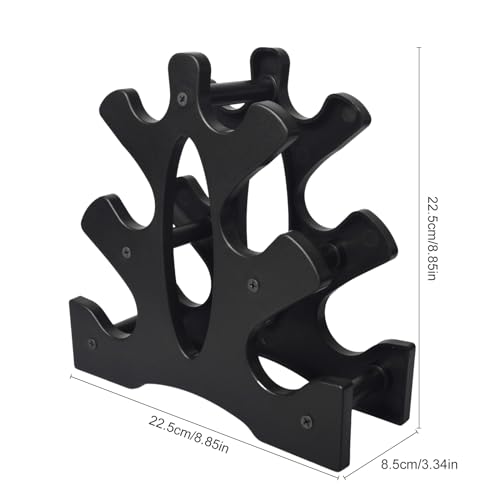 Weight Rack for Dumbbells 3 Tier, Plastic Dumbell Rack, Compact Weight Holders for Free Weights, Space Saver, Small Weight Storage Racks for Home Gym Organization, Max Load 22 lb (Without Dumbbells)